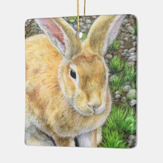 Bunny Pastel Keramisch Ornament (Links)