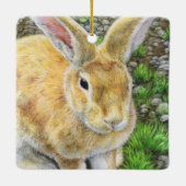 Bunny Pastel Keramisch Ornament (Achterkant)