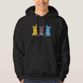 Bunny Pastel Spring Hunt Eggs Rabbit Happy Easter  Hoodie (Voorkant)