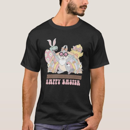 Bunny Pastel Spring Hunt Eggs Rabbit Happy Easter T-shirt (Voorkant)