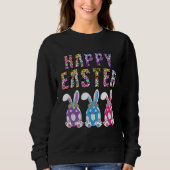 Bunny Pastel Spring Hunt Eggs Rabbit Happy Easter  Trui (Voorkant)
