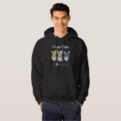 Bunny Pastel Spring Hunt Eggs Rabbit Happy Pasen Hoodie (Voorkant volledig)