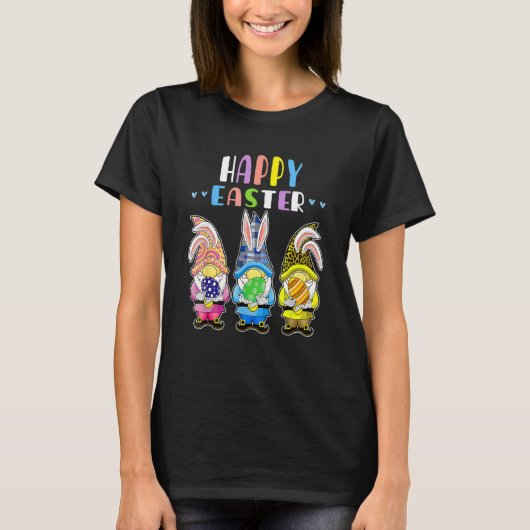 Bunny Pastel Spring Hunt Eggs Rabbit Happy Pasen T-shirt (Voorkant)