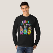 Bunny Pastel Spring Hunt Eggs Rabbit Happy Pasen T-shirt (Voorkant volledig)