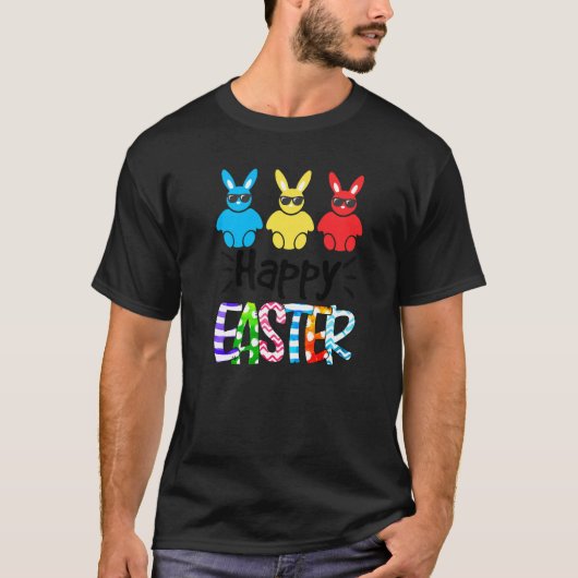 Bunny Pastel Spring Hunt Eggs Rabbit Happy Pasen T-shirt (Voorkant)