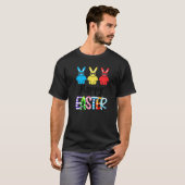 Bunny Pastel Spring Hunt Eggs Rabbit Happy Pasen T-shirt (Voorkant volledig)