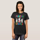 Bunny Pastel Spring Hunt Eggs Rabbit Happy Pasen T-shirt (Voorkant volledig)