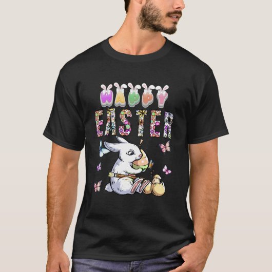 Bunny Pastel Spring Hunt Eggs Rabbit Happy Pasen T-shirt (Voorkant)