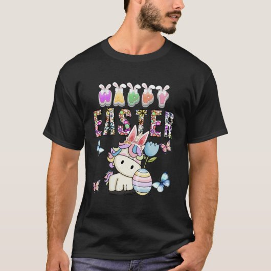Bunny Pastel Spring Hunt Rabbit Happy Easter Day U T-shirt (Voorkant)