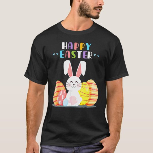 Bunny Pastel Springs Hunt Eggs Rabbit Happys Easte T-shirt (Voorkant)