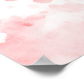 Bunny Pastel Super Schattigee harten Rode harten Poster (Hoek)