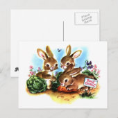 Bunny Patch Briefkaart (Voorkant / Achterkant)