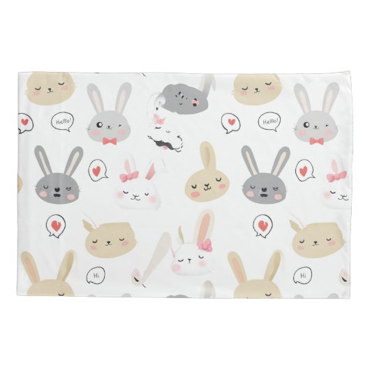 Bunny Pattern Kussensloop (Achterkant)