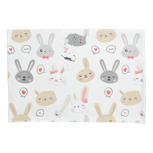 Bunny Pattern Kussensloop (Voorkant)