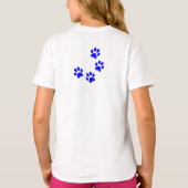  Bunny & Paw Prints Unisex schattig T-shirt (Achterkant)