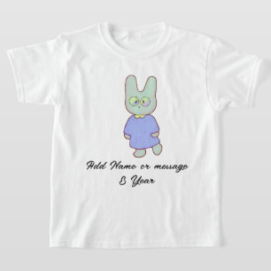 Bunny & Paw Prints Unisex schattig T-shirt