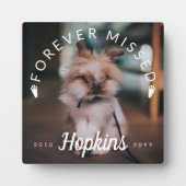 Bunny Paws gebogen tekst voor altijd Gemist konijn Fotoplaat (Voorkant)