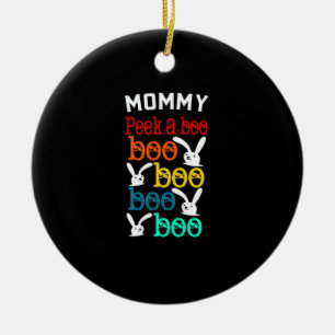 Bunny Peekaboo spel voor nieuwe Kinder volwassenen Keramisch Ornament