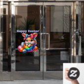 Bunny Peking uit geschilderd ei Raamsticker (Kantoordeur)