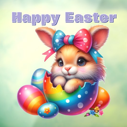 Bunny Peking uit geschilderd ei Raamsticker (Vel 3)