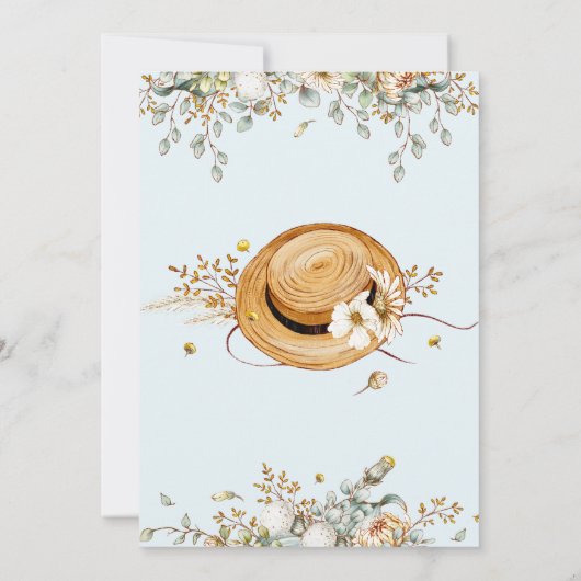 Bunny Pet Rustic Country Baby shower Uitnodiging (Achterkant)