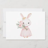 Bunny Photo Birthday Thank You Card Kaart (Achterkant)