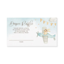 Bunny Pilot Baby shower Diaper Raffle
