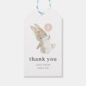 Bunny Pink-ballon Cadeaulabel (Voorkant)