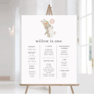 Bunny Pink Balloon Poster