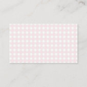 Bunny Pink Bow Baby Shower Diaper Raffle Informatiekaartje (Achterkant)