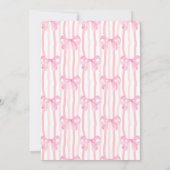 Bunny pink bow baby shower kaart (Achterkant)