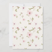 Bunny Pink Floral Baby shower bedankje Bedankkaart (Achterkant)