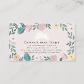 Bunny Pink Floral Girl Baby shower Request Informatiekaartje (Voorkant)