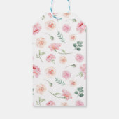 Bunny Pink Floral Verjaardag Bedankt cadeau Label Cadeaulabel (Achterkant)