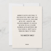  Bunny Pink Flowers Mand Happy Easter Feestdagenkaart (Achterkant)