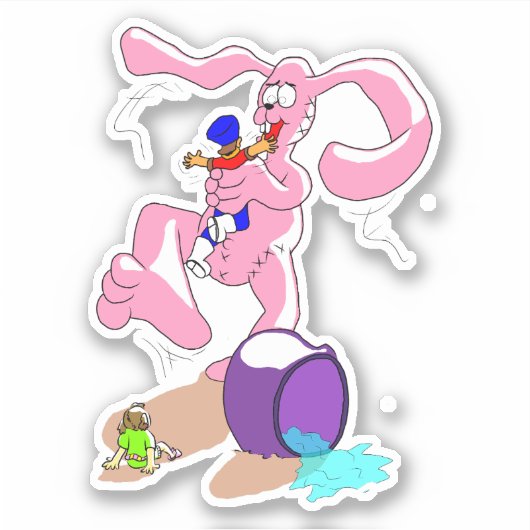 Bunny Pink Hop Sticker (Voorkant)