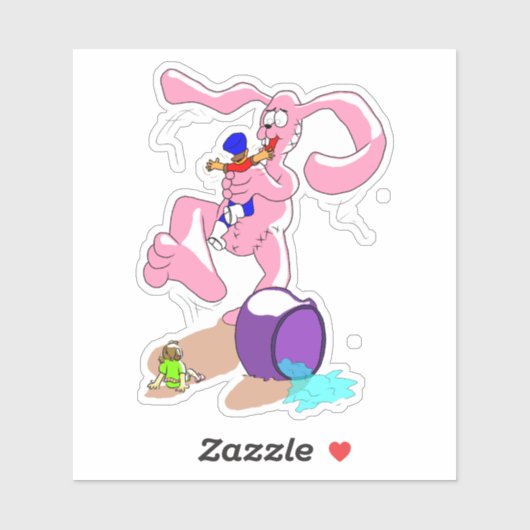 Bunny Pink Hop Sticker (Vel)