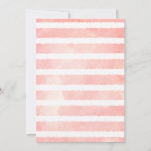 Bunny Pink Stripe Baby shower Word Scramble Game Kaart (Achterkant)