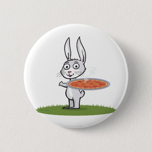 Bunny Pizza Ronde Button 5,7 Cm (Voorkant)
