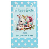 Bunny Polka Dot Border Pasen Klein Cadeauzakje (Achterkant)