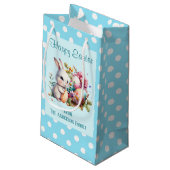 Bunny Polka Dot Border Pasen Klein Cadeauzakje (Achterkant Gekanteld)