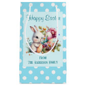 Bunny Polka Dot Border Pasen Klein Cadeauzakje (Voorkant)