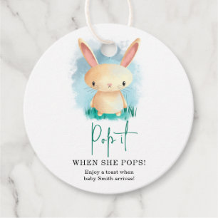 Bunny Pop het als ze baby shower pop Bedankjes Labels