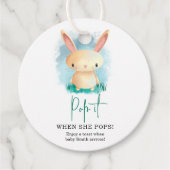 Bunny Pop het als ze baby shower pop Bedankjes Labels (Voorkant)