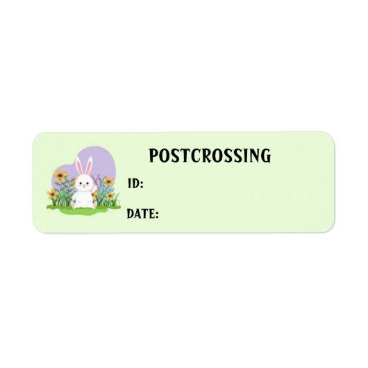 Bunny PostcrossOvering ID Labels (Voorkant)