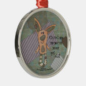 Bunny Prim Metalen Ornament (Rechts)