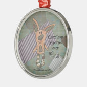 Bunny Prim Metalen Ornament (Links)