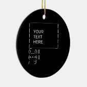 Bunny Protest Sign/ ASCII Text Art Keramisch Ornament (Rechts)