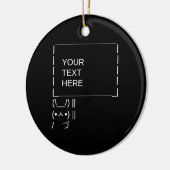 Bunny Protest Sign/ ASCII Text Art Keramisch Ornament (Links)
