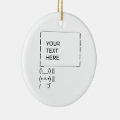 Bunny Protest Sign/ ASCII Text Art Keramisch Ornament (Rechts)